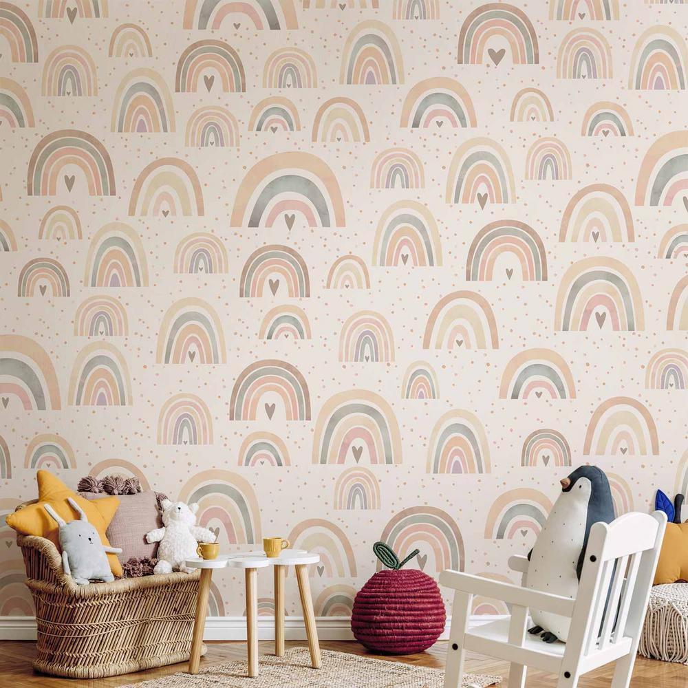 Wall Mural - Rainbows and Hearts