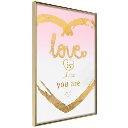 Typography Framed Art Print - Ubiquitous Love II-artwork for wall with acrylic glass protection