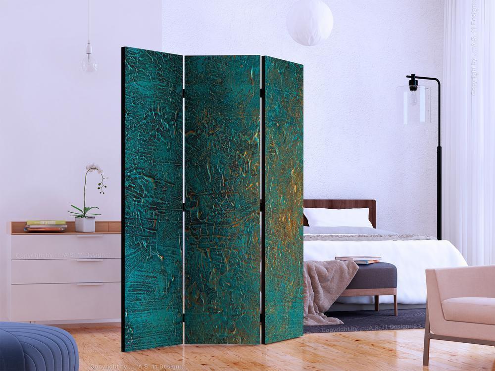 Decorative partition-Room Divider - Azure Mirror-Folding Screen Wall Panel by ArtfulPrivacy