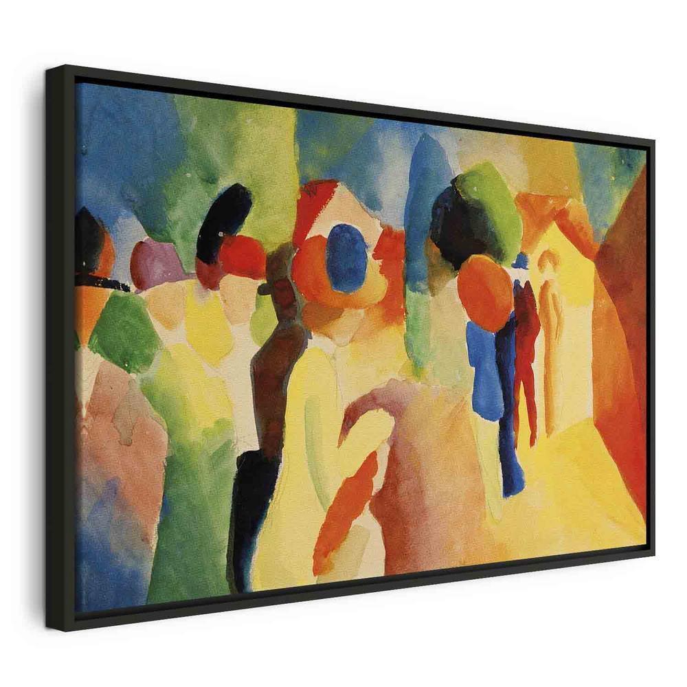 Canvas Print - With a Yellow Jacket (August Macke)