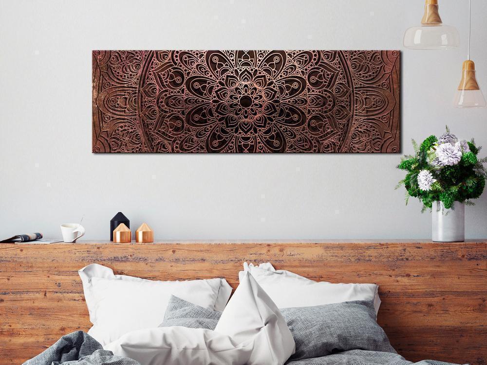 Canvas Print - Mandala: Amber Silence-ArtfulPrivacy-Wall Art Collection