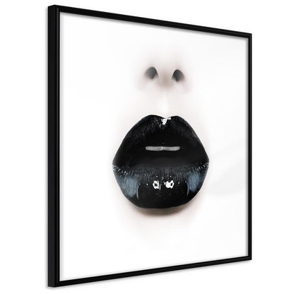 Wall Decor Portrait - Black Lipstick (Square)-artwork for wall with acrylic glass protection