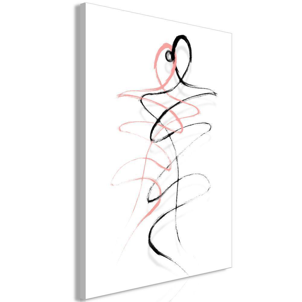 Canvas Print - Tangled Passion (1 Part) Vertical-ArtfulPrivacy-Wall Art Collection