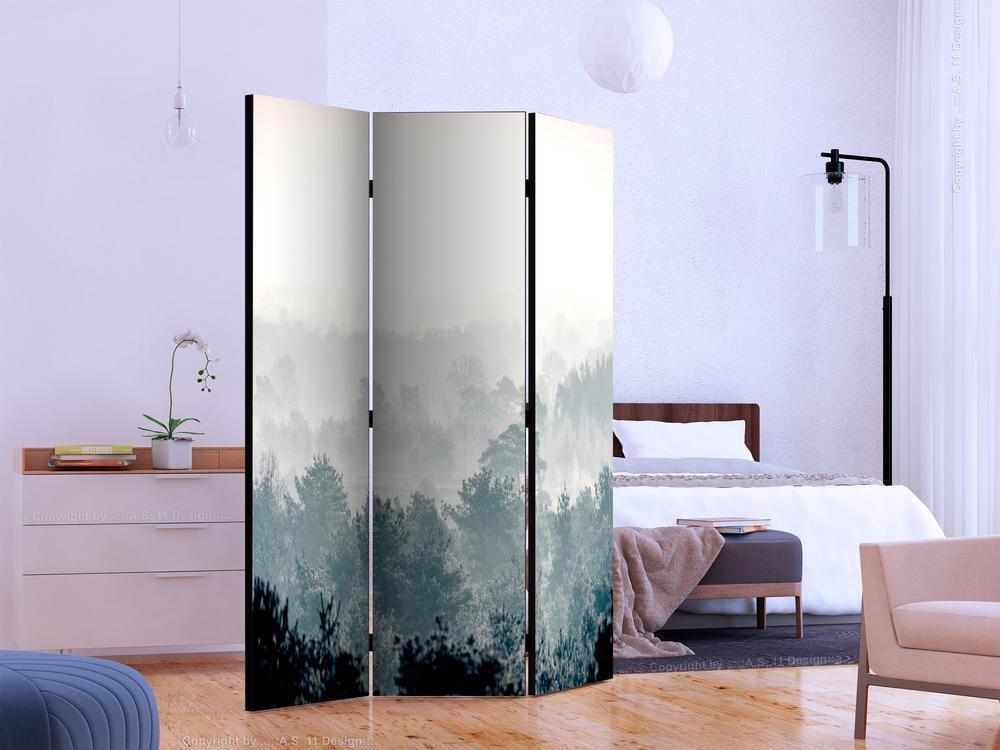 Decorative partition-Room Divider - Winter Forest-Folding Screen Wall Panel by ArtfulPrivacy
