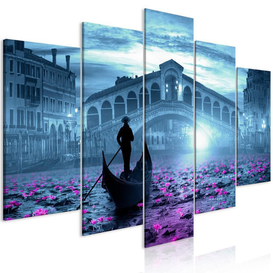 Canvas Print - Magic Venice (5 Parts) Wide Blue