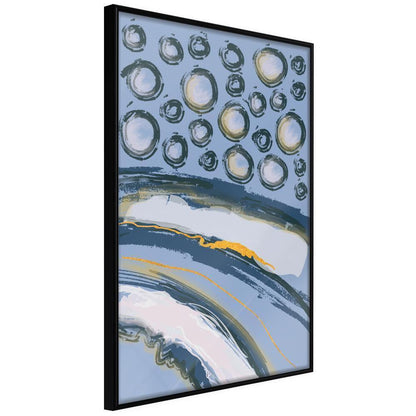 Abstract Poster Frame - Rain on the Highway-artwork for wall with acrylic glass protection