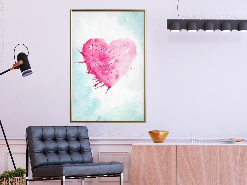 Abstract Poster Frame - Symbol Of Love-artwork for wall with acrylic glass protection