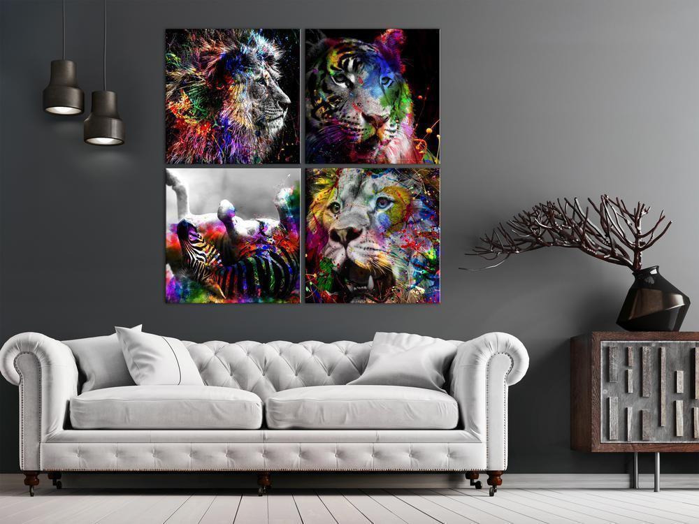 Canvas Print - Wildness and Beauty (4 Parts)-ArtfulPrivacy-Wall Art Collection