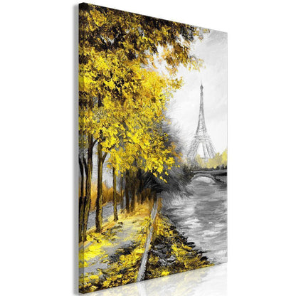 Canvas Print - Paris Channel (1 Part) Vertical Yellow-ArtfulPrivacy-Wall Art Collection