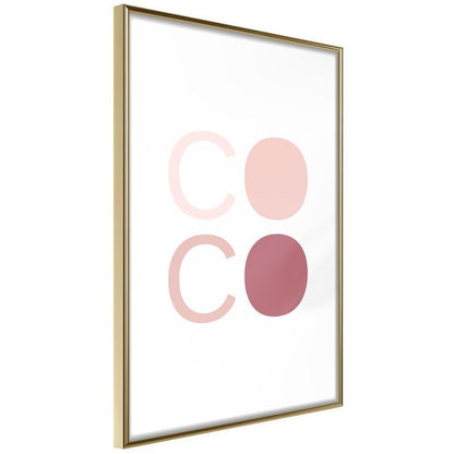 Typography Framed Art Print - Different Shades of Coco-artwork for wall with acrylic glass protection