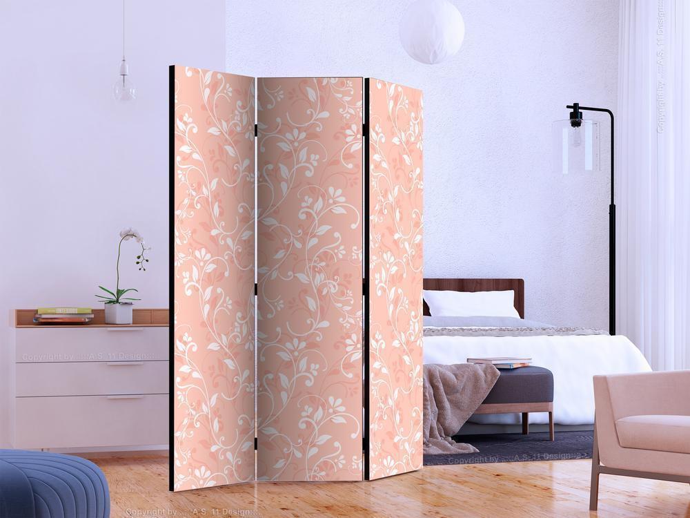 Decorative partition-Room Divider - Coral Arabesque-Folding Screen Wall Panel by ArtfulPrivacy