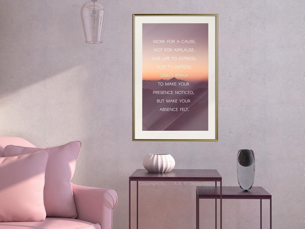 Motivational Wall Frame - Good Advice-artwork for wall with acrylic glass protection