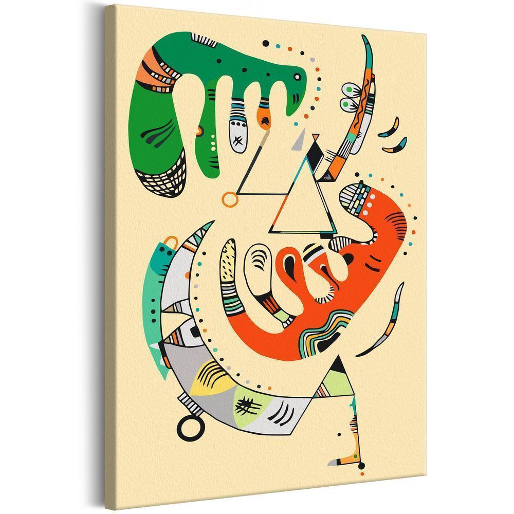 Start learning Painting - Paint By Numbers Kit - Vasily Kandinsky: Vert et rouge - new hobby