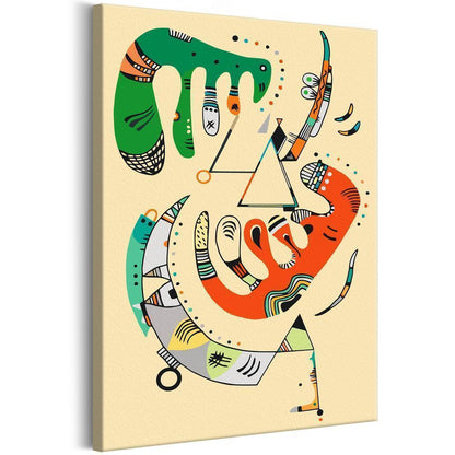 Start learning Painting - Paint By Numbers Kit - Vasily Kandinsky: Vert et rouge - new hobby