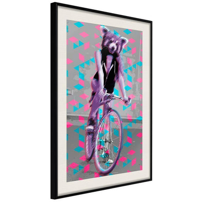 Abstract Poster Frame - Extraordinary Cyclist-artwork for wall with acrylic glass protection