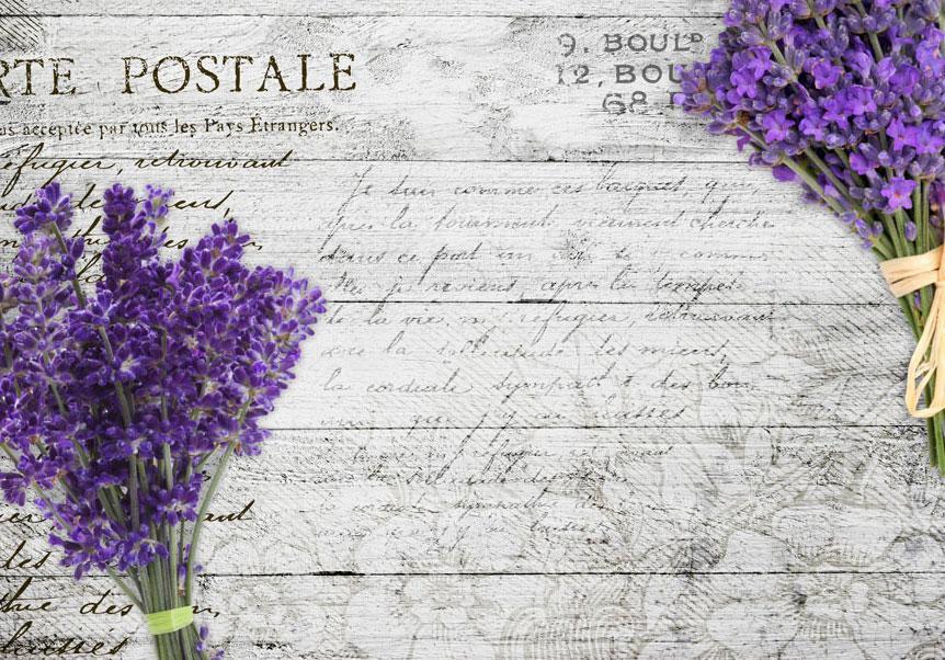 Wall Mural - Lavender postcard-Wall Murals-ArtfulPrivacy