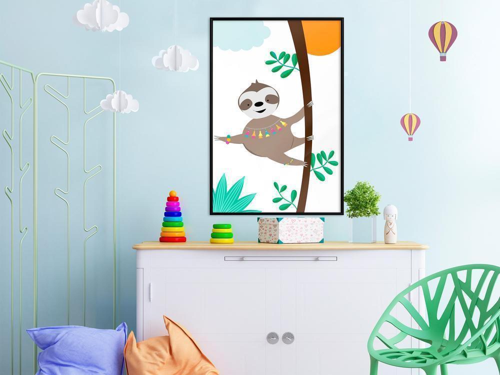 Nursery Room Wall Frame - Lazy Life-artwork for wall with acrylic glass protection