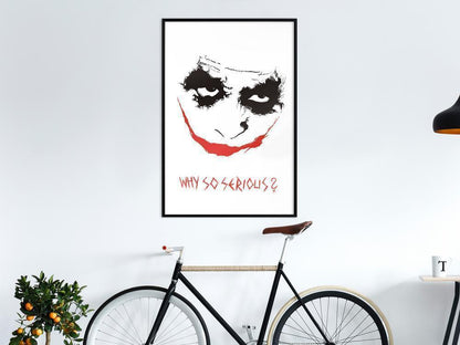 Typography Framed Art Print - Villain-artwork for wall with acrylic glass protection