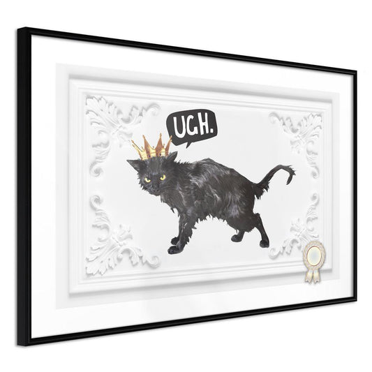 Frame Wall Art - Cat Rules I-artwork for wall with acrylic glass protection