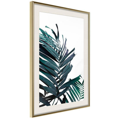 Botanical Wall Art - Evergreen Palm Leaves-artwork for wall with acrylic glass protection