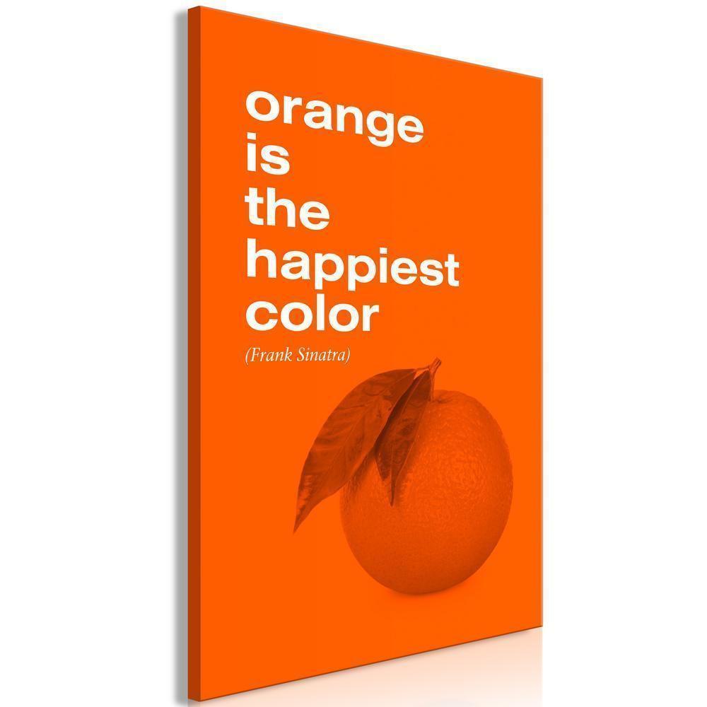 Canvas Print - The Happiest Colour (1 Part) Vertical-ArtfulPrivacy-Wall Art Collection