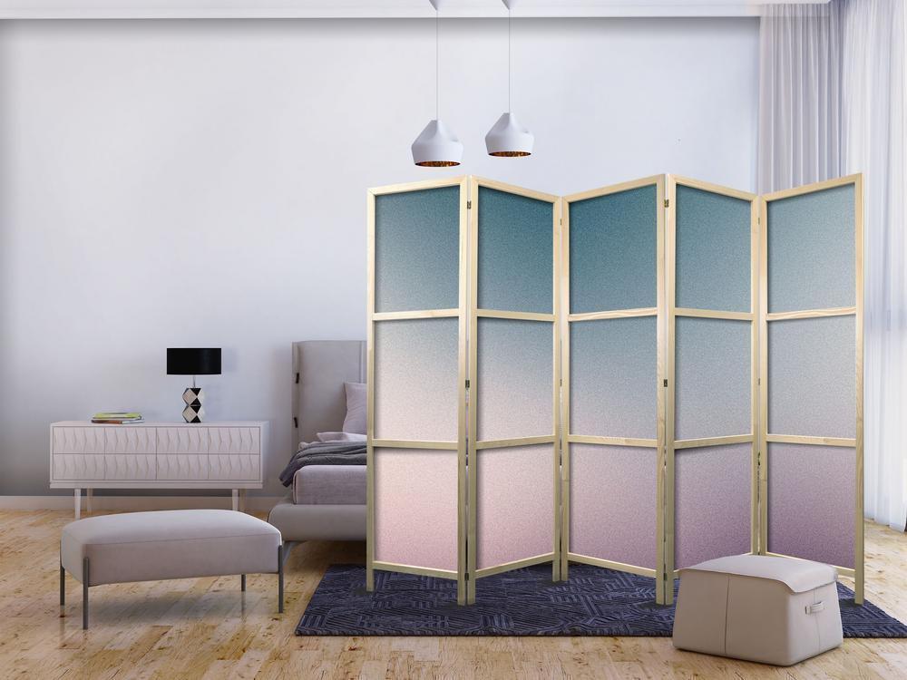 Japanese Room Divider - Nostalgic Gradient - Gradient Composition in Muted Colors