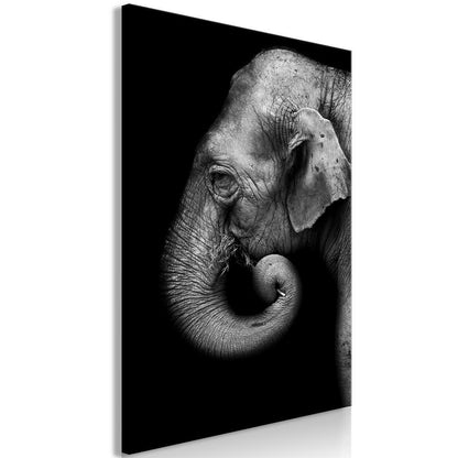 Canvas Print - Portrait of Elephant (1 Part) Vertical-ArtfulPrivacy-Wall Art Collection