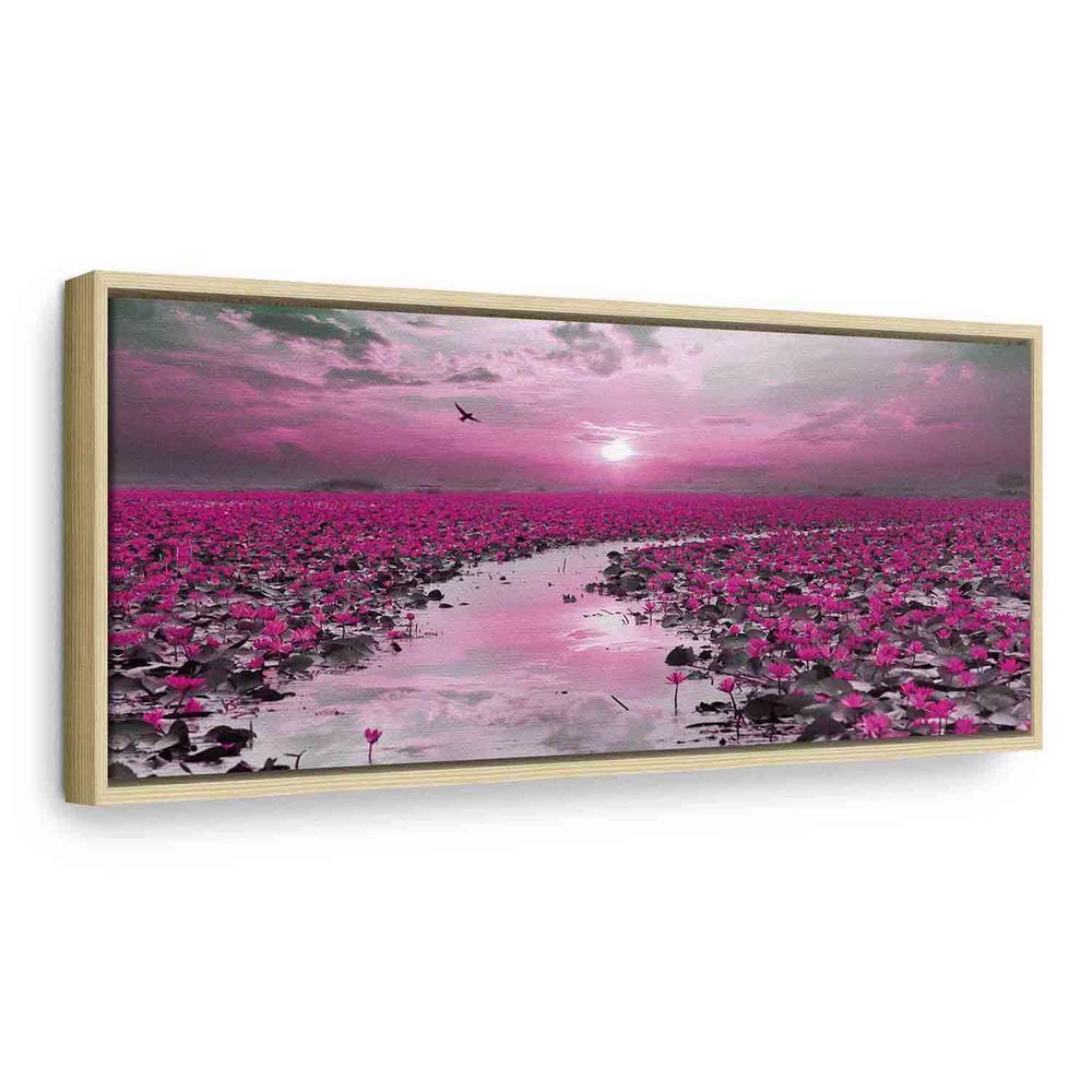 Canvas Print - Lilies and Sunset (1 Part) Narrow