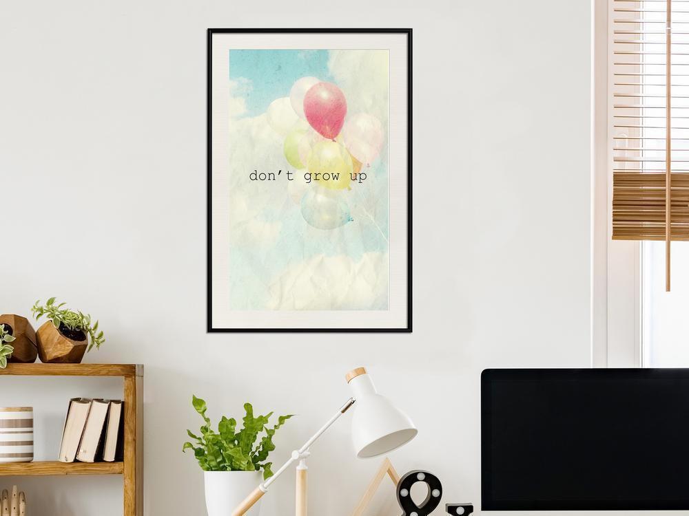 Typography Framed Art Print - Inner Child-artwork for wall with acrylic glass protection