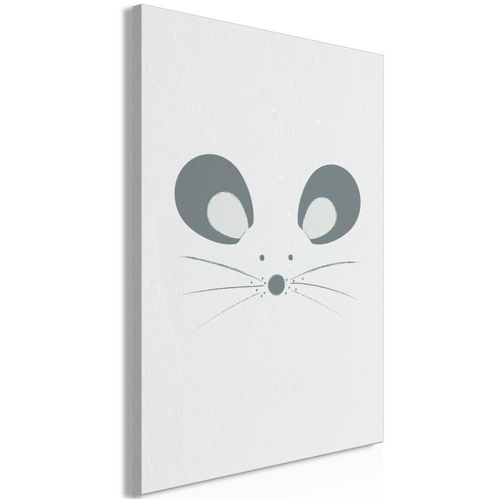 Canvas Print - Curious Mouse (1 Part) Vertical-ArtfulPrivacy-Wall Art Collection