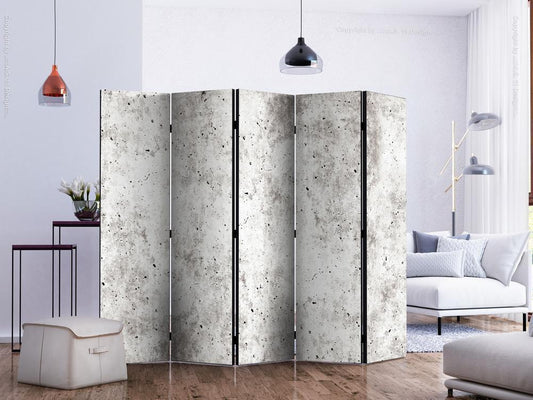 Decorative partition-Room Divider - Urban Style: Concrete II-Folding Screen Wall Panel by ArtfulPrivacy