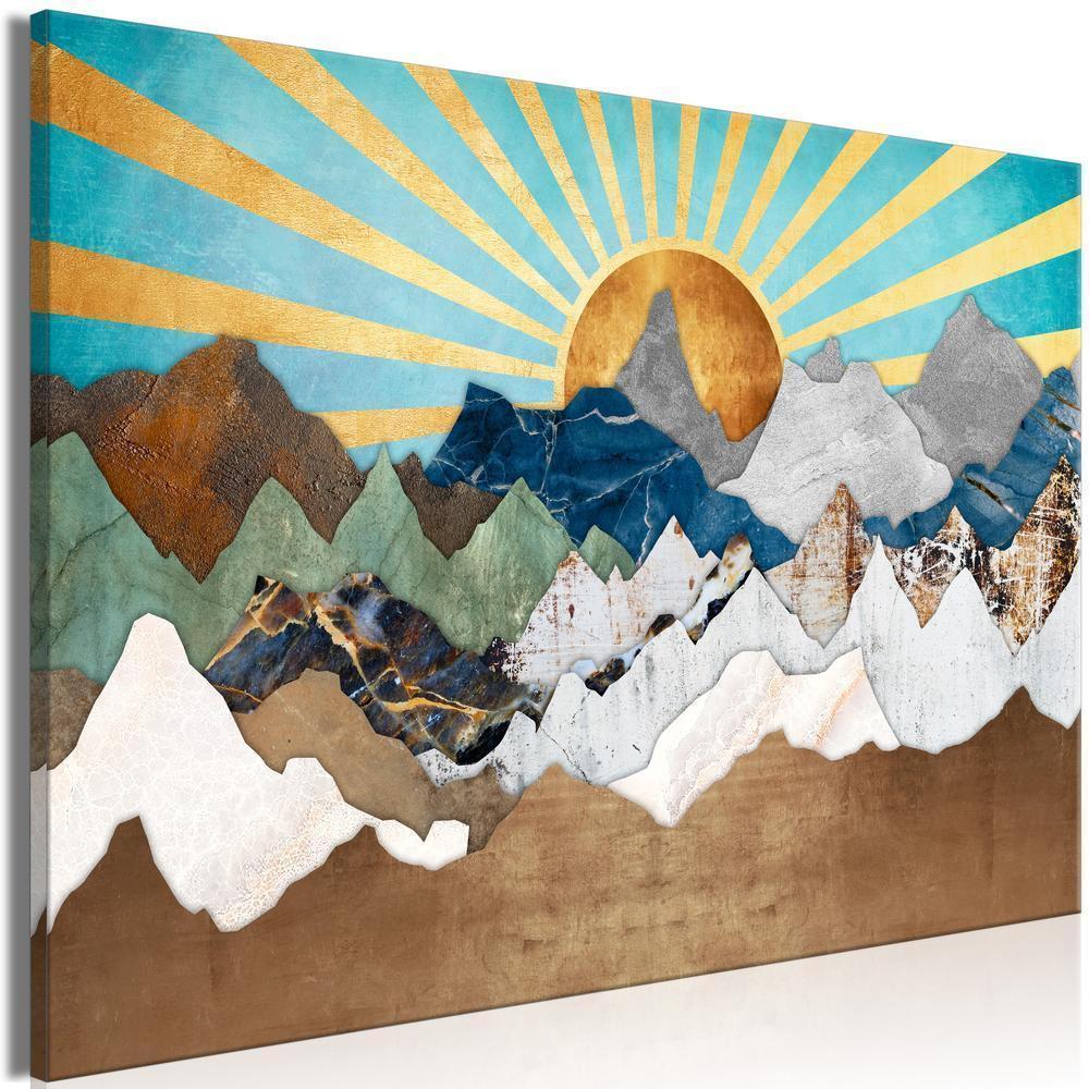 Canvas Print - Morning in the Mountains (1 Part) Wide-ArtfulPrivacy-Wall Art Collection