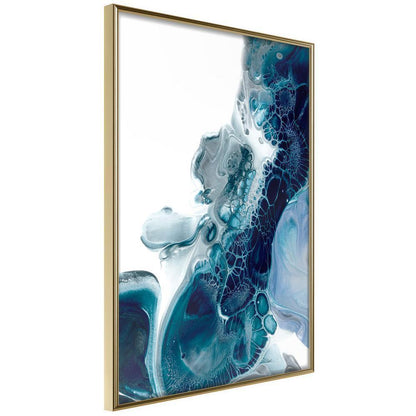 Abstract Poster Frame - Acrylic Pouring I-artwork for wall with acrylic glass protection