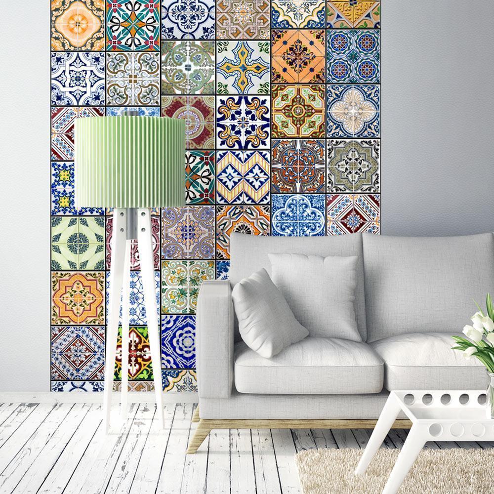 Classic Wallpaper made with non woven fabric - Wallpaper - Colorful Mosaic - ArtfulPrivacy