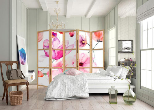 Shoji room Divider - Japanese Room Divider - Floral Bliss II - ArtfulPrivacy