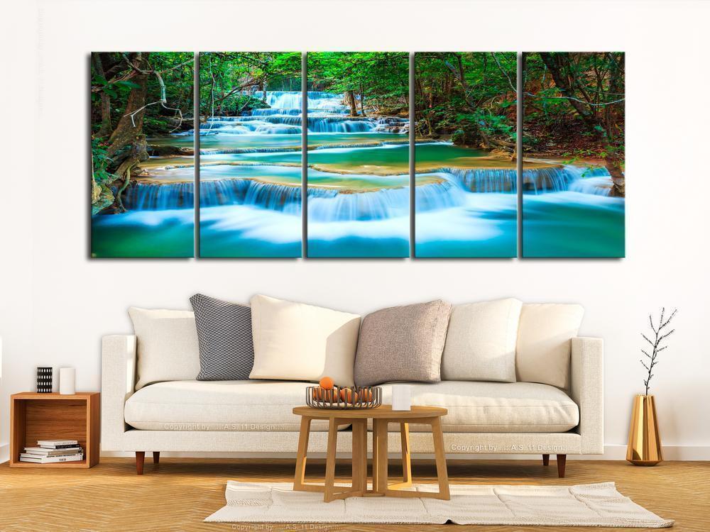 Canvas Print - Sapphire Waterfalls I-ArtfulPrivacy-Wall Art Collection