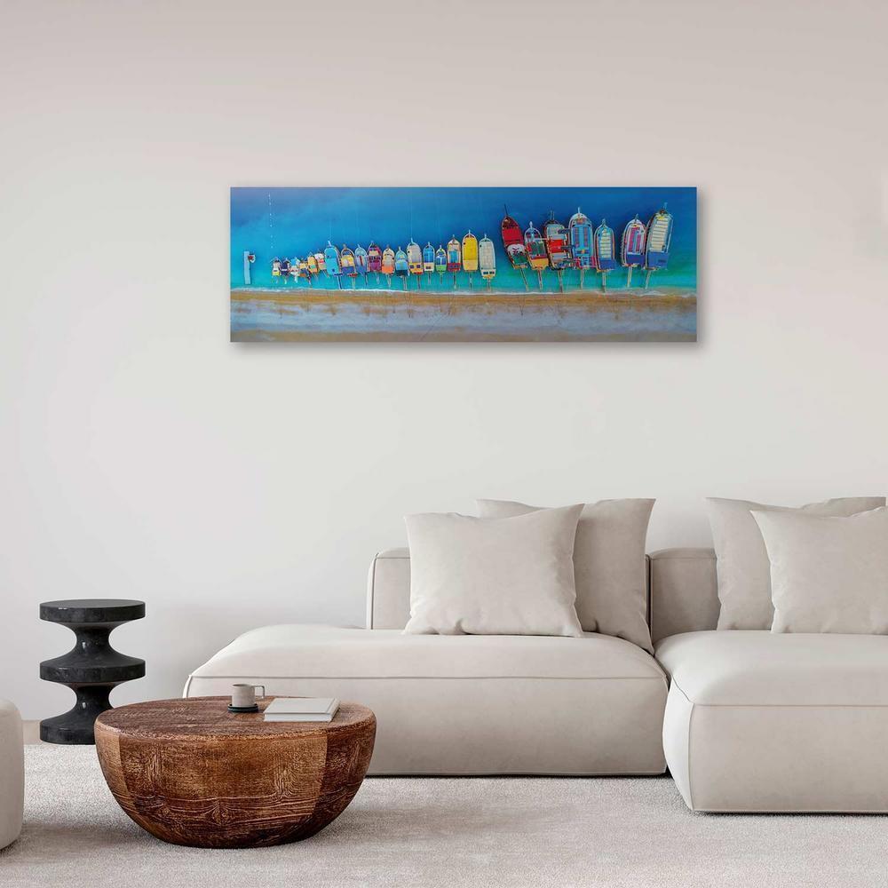 Canvas Print - Colourful Boats (1 Part) Narrow