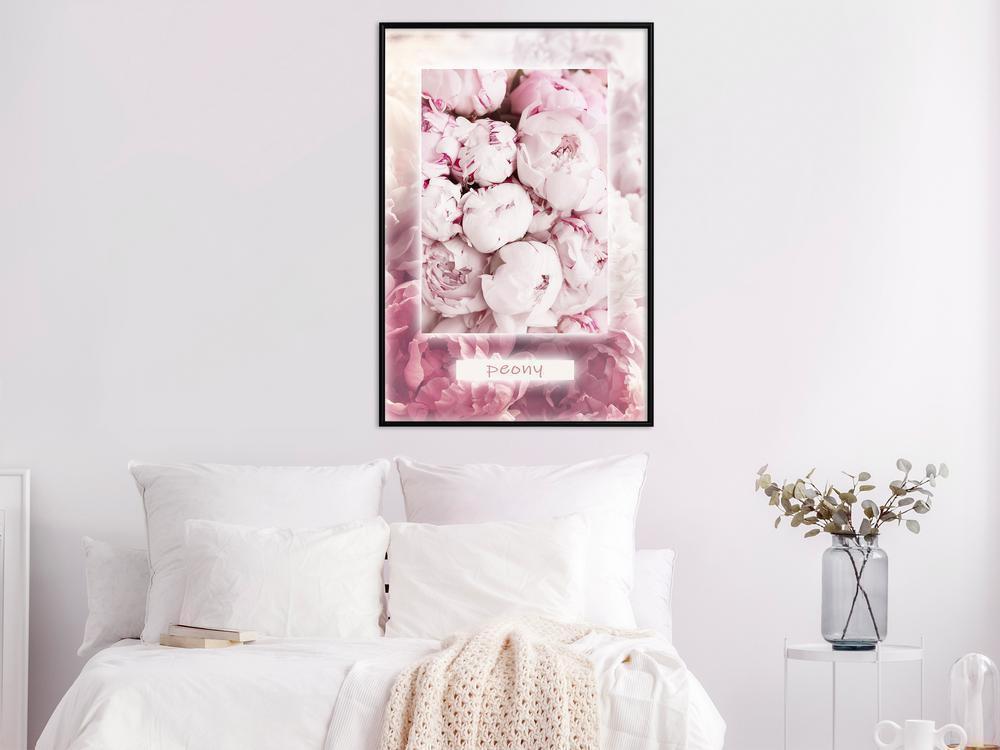 Botanical Wall Art - Scent of Peonies-artwork for wall with acrylic glass protection