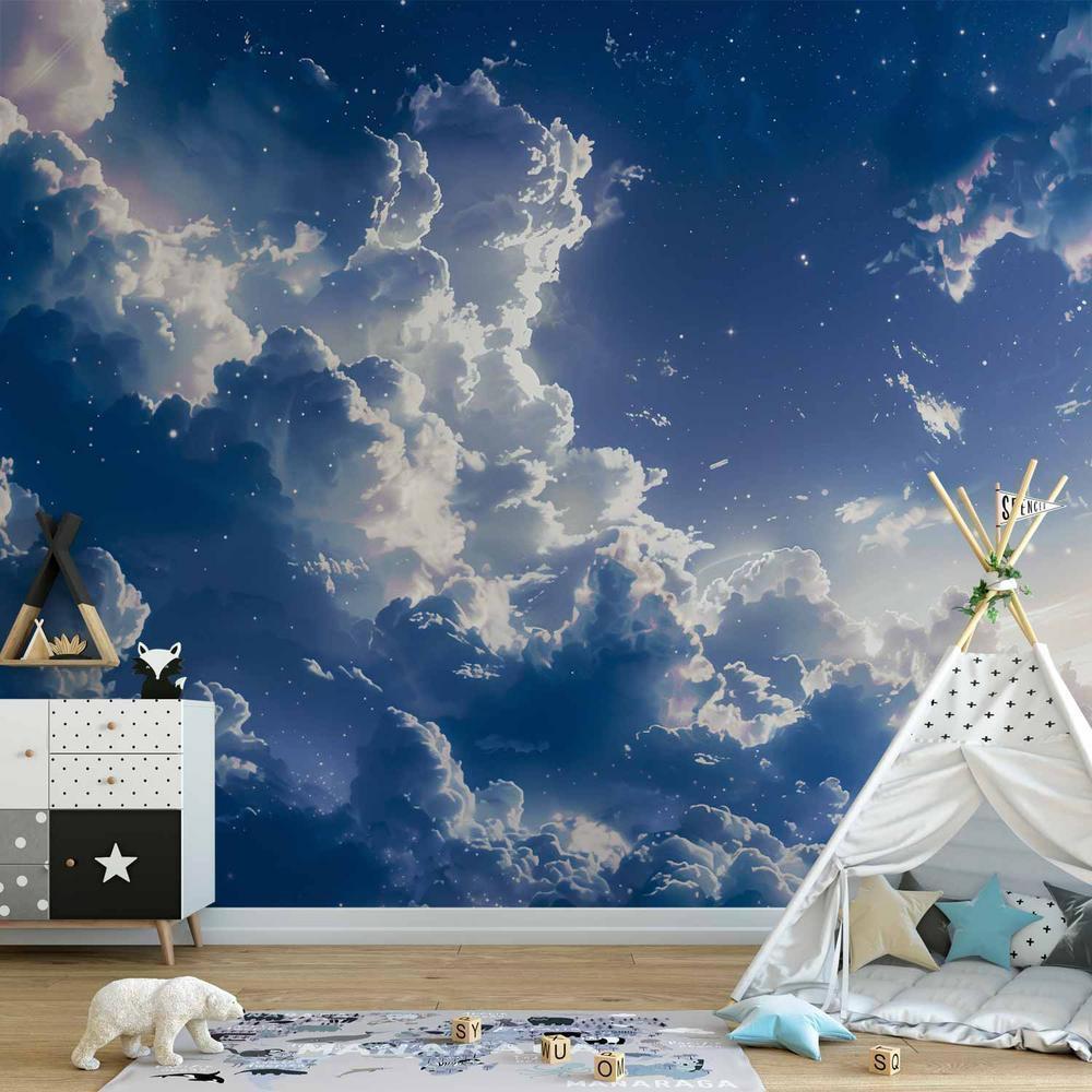 Wall Mural - Starry Clouds and Delicate Light Over a Corner of the Sky