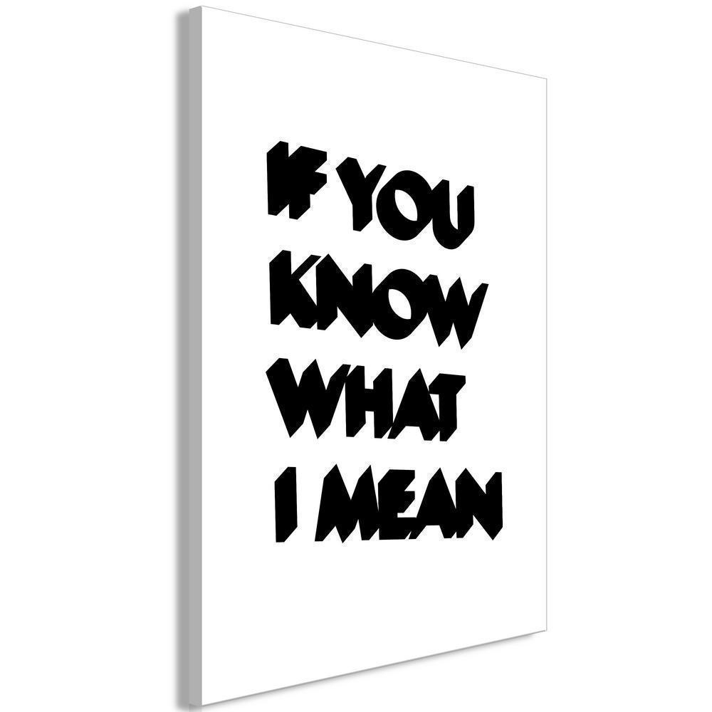 Canvas Print - If You Know What I Mean (1 Part) Vertical-ArtfulPrivacy-Wall Art Collection