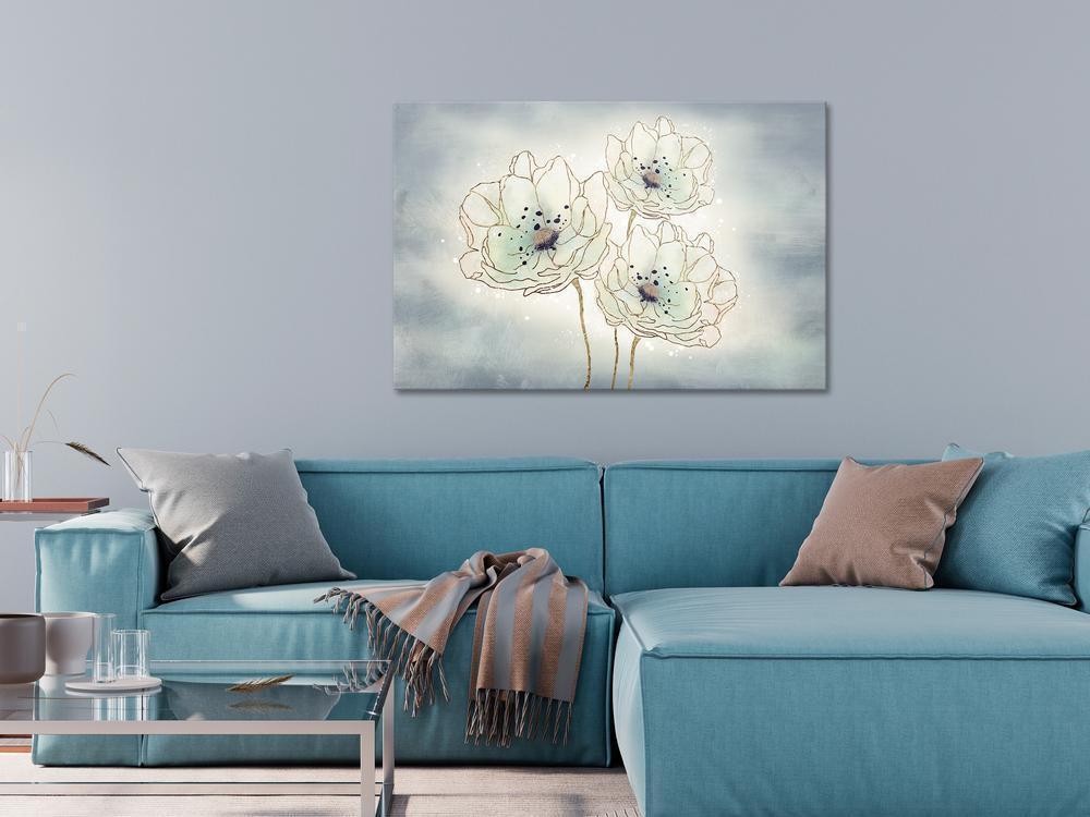 Canvas Print - Ocean Flowers (1 Part) Wide-ArtfulPrivacy-Wall Art Collection