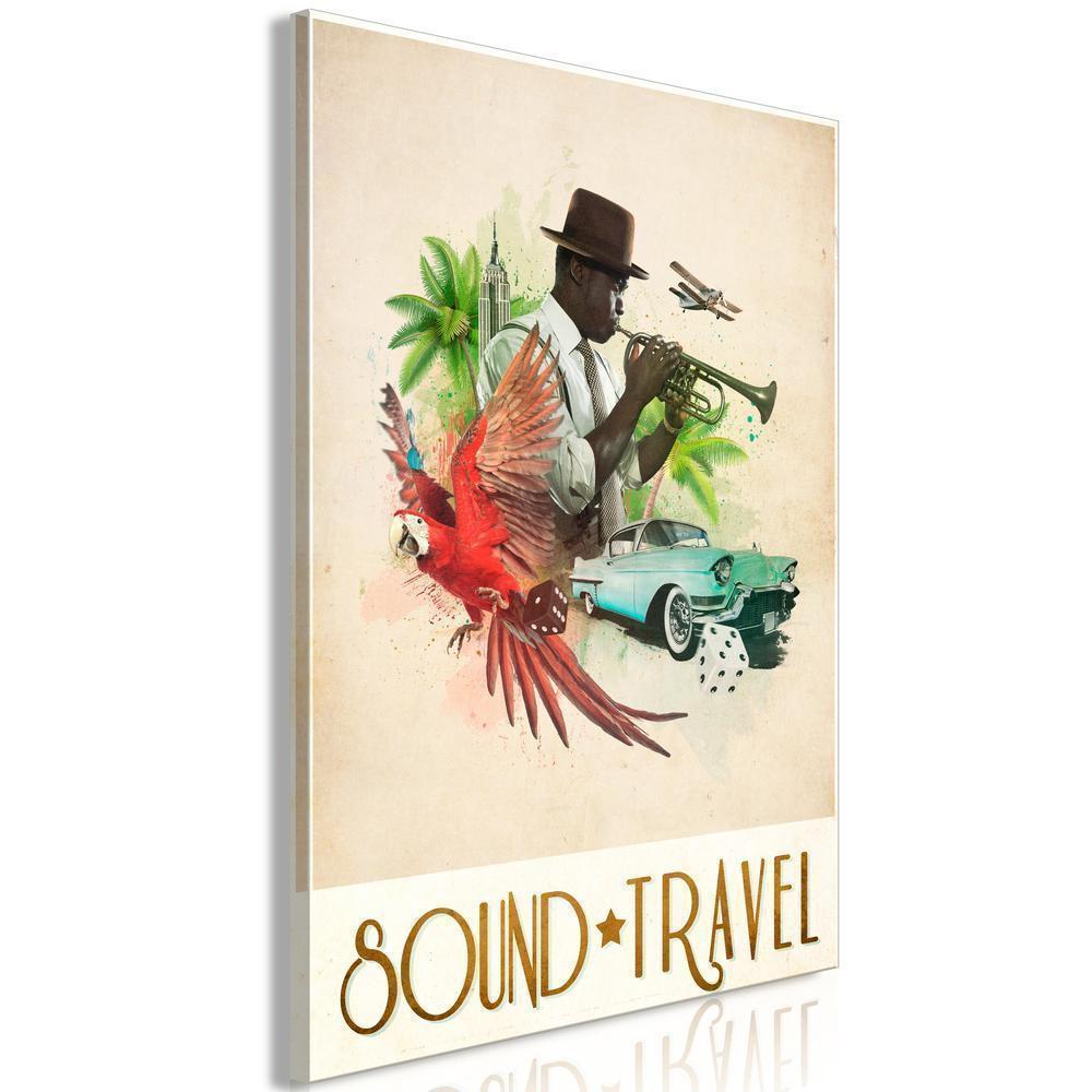 Canvas Print - Sound Travel (1 Part) Vertical-ArtfulPrivacy-Wall Art Collection