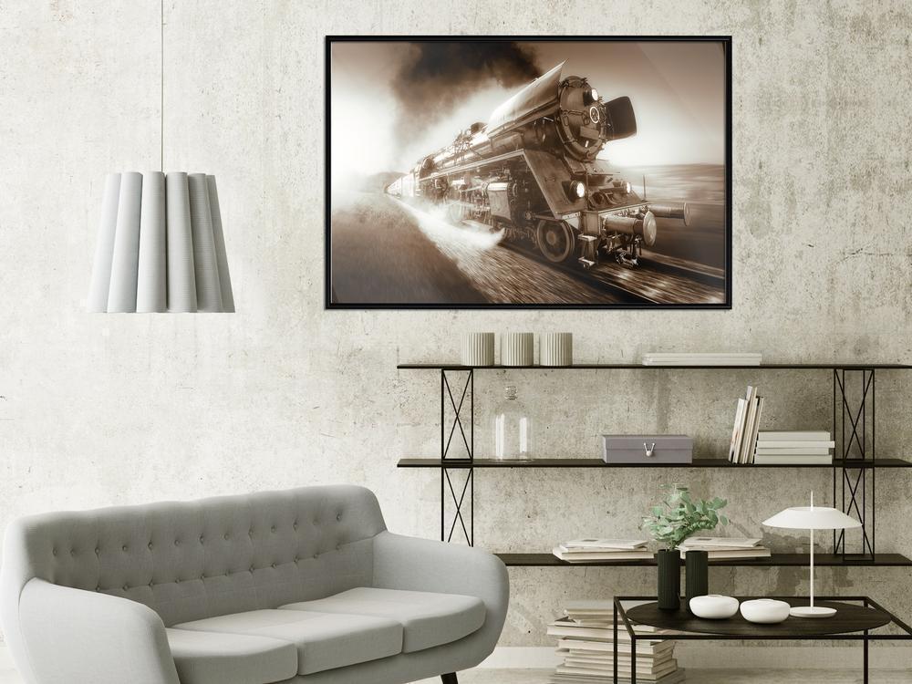 Vintage Motif Wall Decor - Steam and Steel-artwork for wall with acrylic glass protection