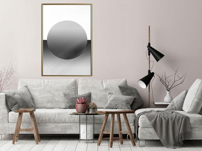 Abstract Poster Frame - Levitating Sphere-artwork for wall with acrylic glass protection