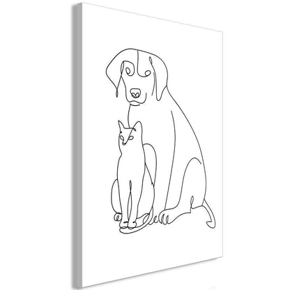 Canvas Print - Best Friends (1 Part) Vertical-ArtfulPrivacy-Wall Art Collection