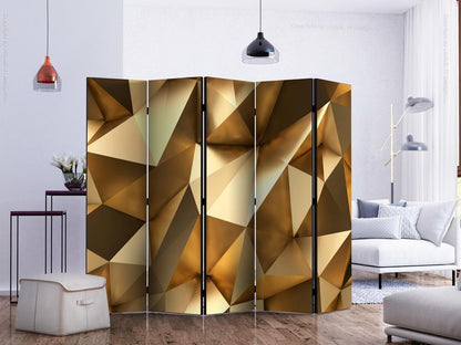 Decorative partition-Room Divider - Golden Dome II-Folding Screen Wall Panel by ArtfulPrivacy