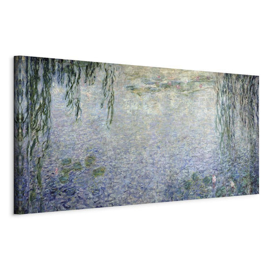 Canvas Print - Water Lilies: Two Weeping Willows-ArtfulPrivacy-Wall Art Collection