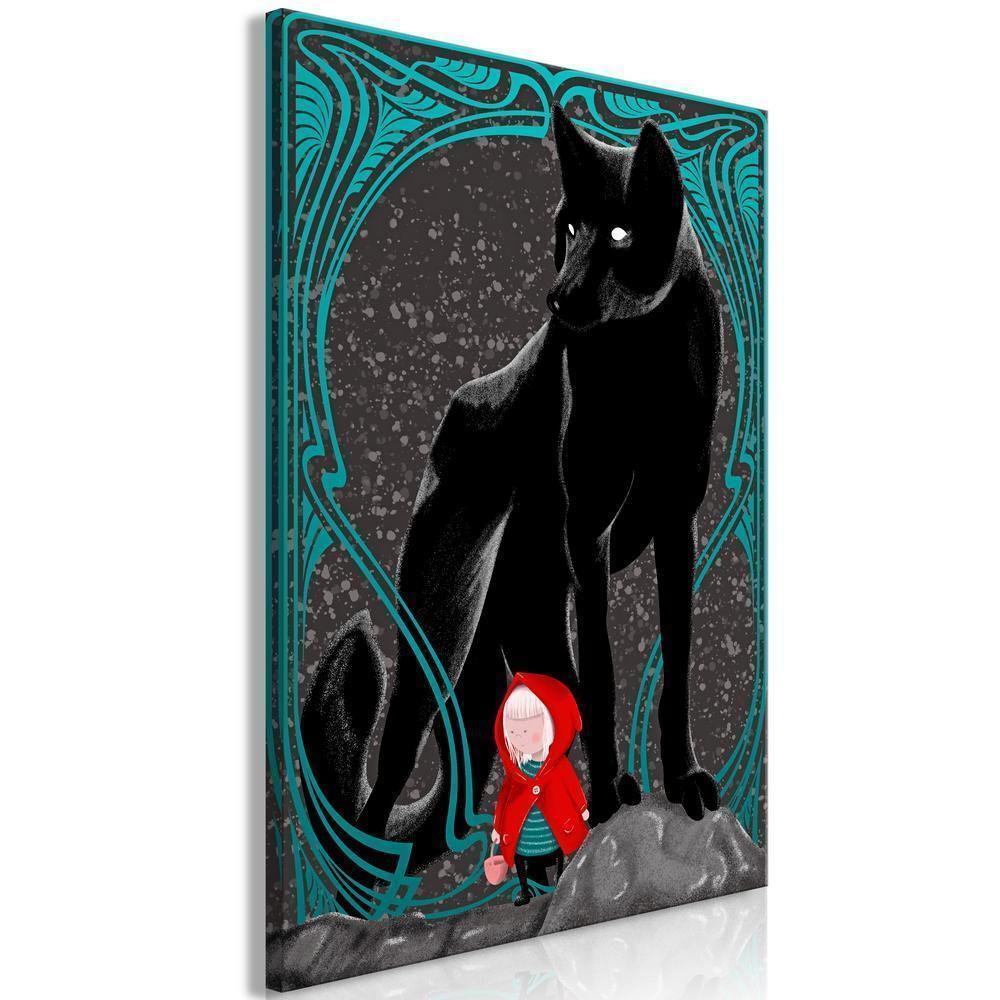 Canvas Print - Red Riding Hood (1 Part) Vertical-ArtfulPrivacy-Wall Art Collection
