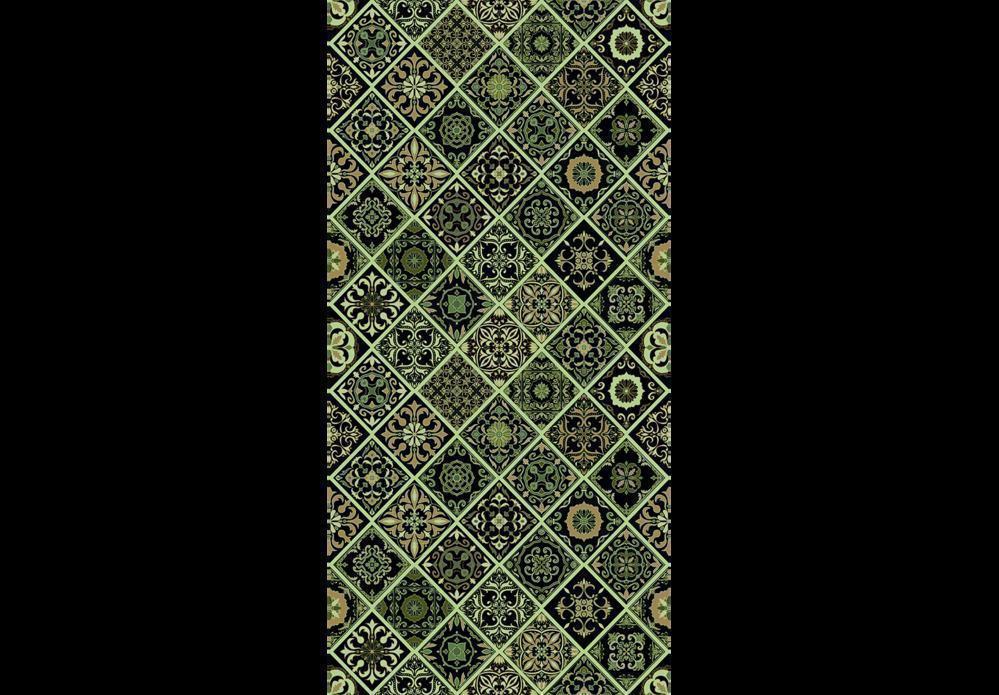 Classic Wallpaper made with non woven fabric - Wallpaper - Olive Mosaic - ArtfulPrivacy