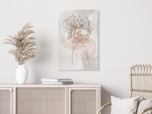 Canvas Print - Sophie's Flowers (1 Part) Vertical-ArtfulPrivacy-Wall Art Collection